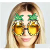 Dekoracja imprezy na Hawaii Beach Flamingo ananasowe okulary przeciwsłoneczne Gogle Bachelorette Nocne jeled