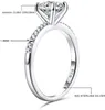 Anelli di banda Tigrade 925 Sterling Silver for Women 125 CT Round Solitaire 5A Cubic Zirconia Ringi di fidanzamento Halo Promise Aning Dimensione 412 Z0327