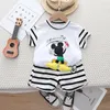 2023 Summer Toddler Girls Clothes Baby Boys Casual T Shirt Shorts 2 Pieces Suit Children Cartoon Clothing Sets Infant Outfits