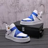 Casual New Men's Blue Boots Thick Sports Sole Personality Loafers Korean version av trenden Youth Versatile Sneakers A6 98 2