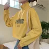 Womens TShirt Hoodie Wanita Berdiri Ritsleting Huruf Dicetak Dipotong Kaus Streetwear Gaya Korea AKTIF Musim Gugur Gadis Muda Kasual Baru Seharihari 230328