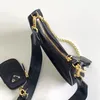 SALE 3 Piece Man Womens Luxurys Designers Väskor Högkvalitativa handväskor Cleo Hobo Purses Nylon Chain Lady Handbag Crossbody Shoulder Totes mode plånbokssidväskor