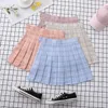 Spódnice Plaid Spódnica dla dziewcząt szkolna mundur jesienny Y2K Koreańska moda odzież damska Summer A-Line Mini plisowana spódnica 230328