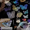 Hediye sargısı 55pcs holografik parıltılı kelebek çıkartmaları set vintage su geçirmez evcil hayvan şeffaf dekoratif dekaller lazer yapıştırıcı