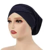 Mjuk understerscarf kors elastisk inre hatt jeresy bomull muslimsk hijab rör ben bonet cap islam arabiska turban kvinnor huvud wrap mujer