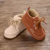 First Walkers merk geboren babyjongen schoenen zachte zool wieg warme laarzen antislip sneaker solide pu voor 1 jaar oud 018 maanden 230328