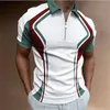 Poloshirts mit geometrischem Design Polyester GEO Color Uniform Golf Polo Camiseta Poloshirt für Männer Bedrucktes T-Shirt Baumwollhemden Designer-Polos Kurzarm-Sommerpolo