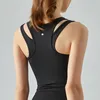 LL Yoga Soutiens-gorge de sport Bodycon Tank pour femmes Workout Fitness ll Bra Top Femmes Push Up Seamless Sport Tank Sous-vêtements Running Gym Noir LL9008