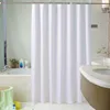 Rideau de douche uni épaissi blanc Rideau de bain en tissu polyester Rideau de douche imperméable pour hôtel