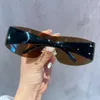 Luxe punk zonnebrillen Wang Brandontwerper Sun Glasses Men Mode Shades Y2K Eyewear UV400 Gafas de Sol230328