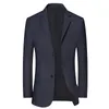 Costumes pour hommes Blazers Blazer de haute qualité hommes Style britannique entretien d'embauche élégant mode d'affaires haut de gamme Simple décontracté Gentleman costume veste 230328