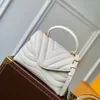 Designer bolsa de luxo sacos ombro couro 10a espelho qualidade crossbody saco com caixa l193