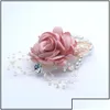 Wedding Flowers Party Zapasy imprezy Cor Bridesmaid Bransoletka Fleur Fleur Roses Boutonniere Bridal Sister Girl Bracele Dhuym