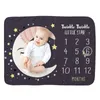 Dekens Swaddling Baby Maandelijkse recordgroei mijlpaal deken geboren pography props sterren maan patroon kinderen po creative doek 3xuc