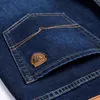 Jeans da uomo 2023 autunno spesso classico moda business pantaloni larghi casual in denim elasticizzato pantaloni slim di marca di fascia alta maschile