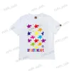 T-shirts masculina Ins Super Fire T-shirt macacão Human Color Star letter Round Boul