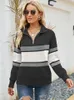 Kvinnors tröjor Zip Up Sweater Knitwear Vintage Winter Pullover Långärmad topp 2023 Jumper Pulls Warm Sticked For Women