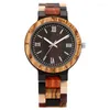 Polshorloges houten horloge herenhorloges retro Romeinse schaal wijzerplaat volledige houten verstelbare riem zebrawood quartz polswatch reloj de madera