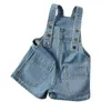 16099 Summer Kids Girls Denim Suspender Jumpsuits Children Girl Jeans Rompers