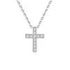 Europäischen Luxus Shiny Zirkon S925 Silber Kreuz Anhänger Halskette Mode Frauen Exquisite Halskette Kragen Kette Marke Schmuck Zubehör