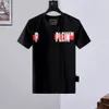 Designer de camisetas masculinas Pleinxplein Designer masculino Slim Fit PP T-shirt Summer Rhinestone Round Neck Plein Skulls Streetwear Black M-XXXL 785 Color