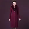 Women's Wool Blends 2023 Winter Jacka Women Coat Big Päls Collar Casual Female Long Vintage Oversize Outwear Casaco Feminino P861 Tess22