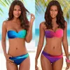 Dames badmode bikini mode sexy kleurrijk kruis split -zwempak zomer strand vrouwen 230328