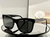 High quality fashionable New luxury designer sunglasses Small Fragrance One-piece Lenses Color-block Frame UV-proof Star Net Red Same Sunglasses CH5418