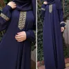 Billiga kvinnor Plus Size Print Abaya Jilbab Muslim Maxi Dress Casual Kaftan Lång Klänning Islamiska Kläder Kaftan Marocain Abaya Turkiet12035