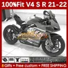 Motocyklowe nadwozie dla Ducati Street Fighter Panigale V4S V4R V 4 V4 S R 21 22 2021 2022 Body 167NO.95 V-4S V4-R V-4R V4-S 2018-2022 Firma Fairings Fairing Grey Stock