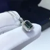 Chaînes Passé Test De Diamant Coupe Parfaite Classique Émeraude Moissanite S925 Argent VVS Collier Femmes Cocktail Party Bijoux De Luxe