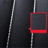Auto Stoelhoezen 9 stks Volledige Set Voor Achter PU Cover Kussen Mat Protector Zwart Auto Interieur Styling Decoratie (zwart)