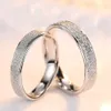 Pierścienie zespołowe Daifuni 925 srebrne pierścionki ślubne dla mężczyzn Kobiety Najwyższa jakość mrożona para prata 925 Oryginalna mody biżuterii prezenty Z0327