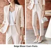 Women's Two Piece Pants Elegant Ladies Office Work Wear Blazers Professional Women Business Suits With And Jackets Coat Spring OL Styles