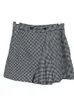 Tweedelige jurk 2023 Frankrijk paren lente Houndstooth patroon wollen pak geplooide rok broek set