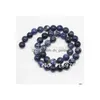 Stone 8Mm Wholesale Natural Beads Old Blue Sodalite Round Loose For Jewelry Making 15.5Inch Pick Size 4 6 8 10 12Mm Drop Dhc53