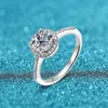 Band Rings Smyoue GRA Moissanite Engagement Rings Women S925 Sterling Silver 3ct Round Brilliant Halo Wedding Diamond Rings Fine Jewelry Z0327