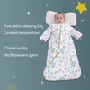 Sleeping Bags Kantong Tidur Musim Semi Gugur untuk Bayi Piyama Katun Murni Baru Lahir Anak Perempuan Laki laki Pakaian 0 5T Anti tendangan 230328