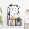 Hooks Rails Wall Mounted Mail and for Key Holder 7 Hook Rack Organizer Pocket Letter Sor 230327