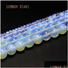 Kamień 8 mm hurtowa naturalna opal kwarc luźne okrągłe koraliki do biżuterii tworząc DIY Bransoletka Naszyjnik 4 6 8 10 12 mm Strand 15 DRO DHCT6