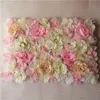 Dekorativa blommor kransar Silk Rose Flower Dahlia 3D Bakgrund Väggdekorationer Panelen för trädgårdsbutik Kontors Heminredning Bakgrund