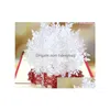 Cartes de voeux Noël Blanc Flocon de neige 3D Carte tridimensionnelle Manuel Papier Sculpture Creux DIY Bénédiction Greetin Dhw6R