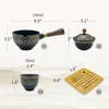 Ensemble de verres à vin Teh Porselen Cina Gongfu Teko Portabel dengan 360 Rotasi Pembuat dan Infuser Semua Dalam Satu Tas Hadiah 230328