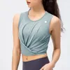 LL Yoga Reggiseni sportivi Canotta aderente per allenamento da donna Reggiseno fitness Top Donna Push Up Camicia senza maniche Intimo Corsa Palestra LL862