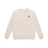 Designer Men's Hoodies Com Des Garcons PLAY Sweatshirt CDG Red heart Crewneck Hoodie Brand Khaki Size XL