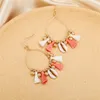 Dangle Earrings Trendy Colorful Fringe Big Circle Shell For Women Lady Charm Ear Drop Boho Summer Beach Jewelry Gifts