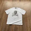 Men's T-Shirts Cotton Cylinder MMJ Embroidery Print Skull Head Couple Summer Short Sleeve T-shirt Underlay Shirt T230328