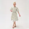 Robes pour filles lavande gros buste robe ample gros buste bébé ensemble buste normal adolescent ensemble vêtements d'été avec doublure enfants coton floral #7304 230328