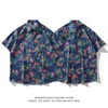 Frauenblusen y2k lila blaue Früchte Ananas Blumenhemd für Männer Frauen Vintage Sommer Strand Hawaiian lässig losen Kawaii Tops Koreanisch