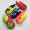 Latest Colorful Crab Clamp Style Pipes Silicone Herb Tobacco Oil Rigs Glass Multihole Filter Bowl Portable Handpipes Smoking Cigarette Hand Holder Tube